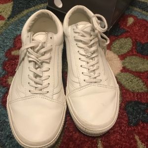 White sk8 low vans